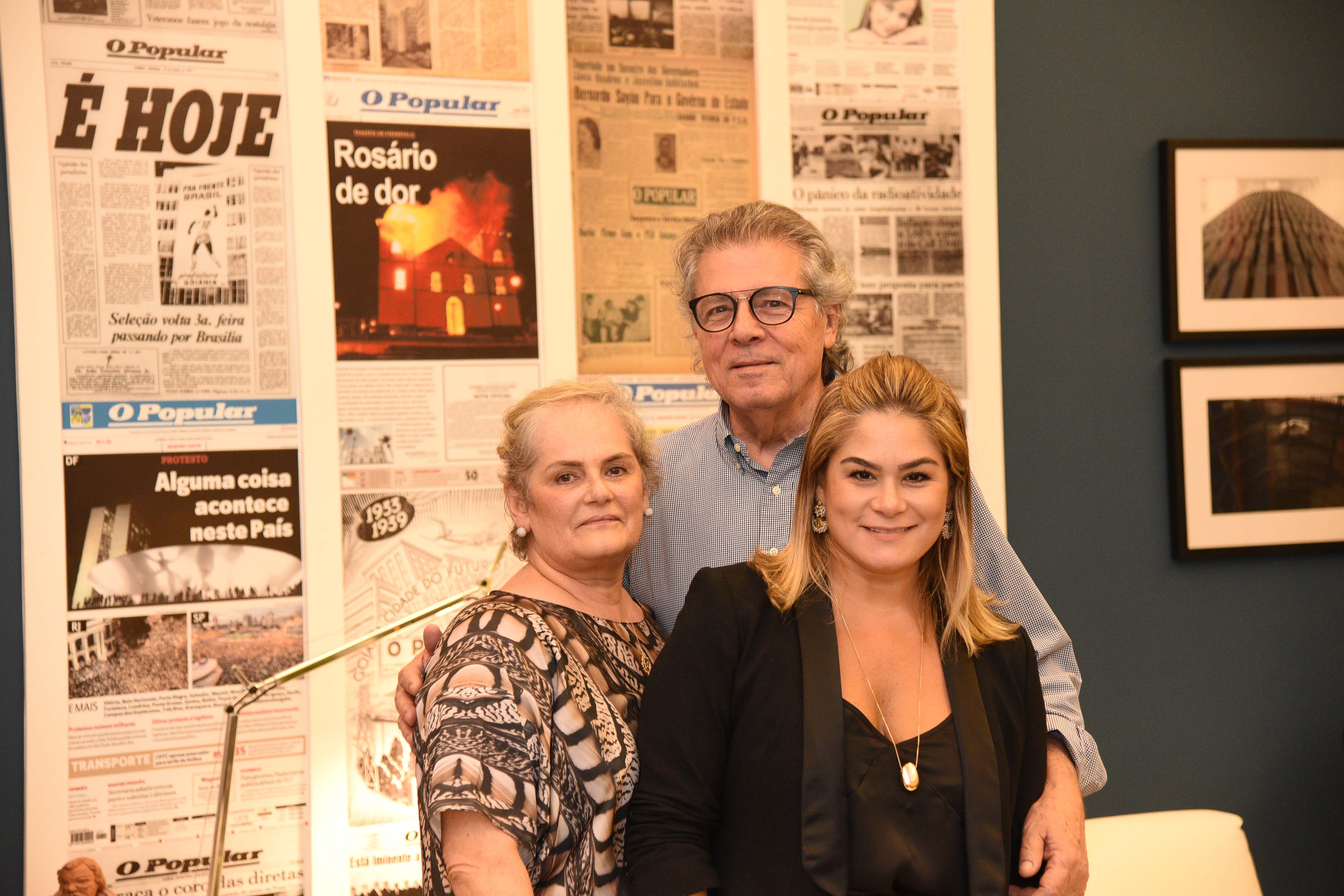 Andreia Rocha Lima com os pais Nando e Regina Rocha Lima