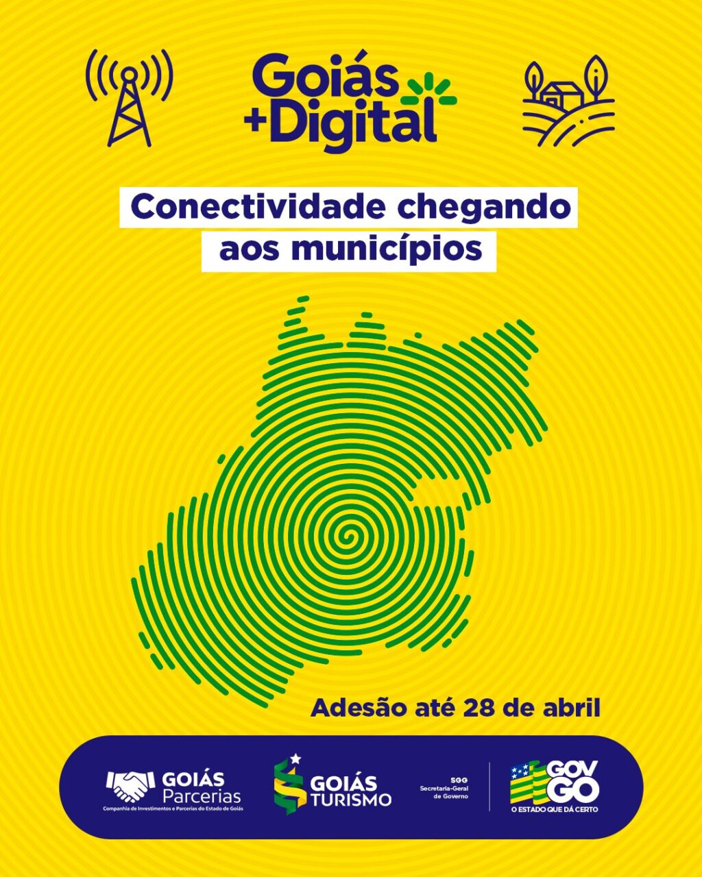 "Goiás + Digital: governo abre chamamento público para inclusão digital em municípios sem cobertura de internet"
