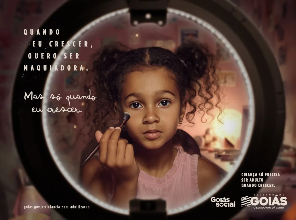 Campanha publicitária alerta para adultização de crianças