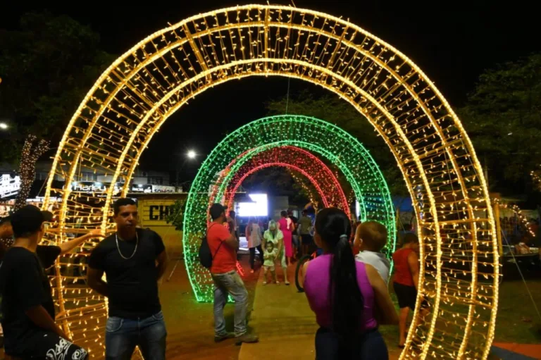 “É muita alegria”, diz Mabel ao inaugurar iluminação natalina no Jardim Guanabara