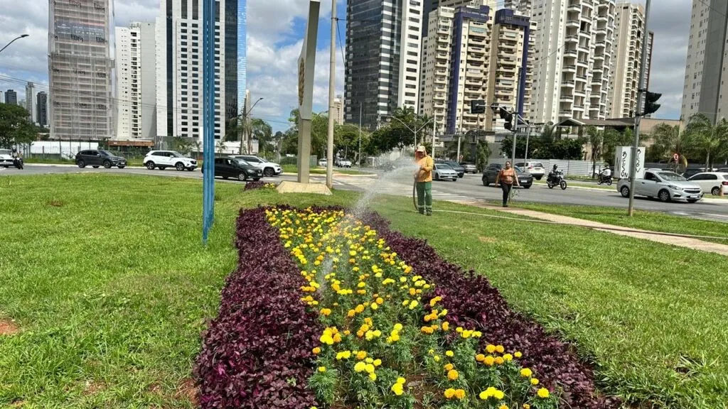 Comurg revitaliza paisagem da Avenida Jamel Cecílio com novas áreas verdes