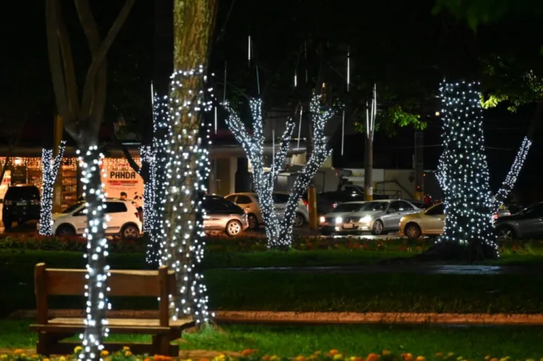 Prefeito Sandro Mabel inaugura iluminação do “Natal para Todos” na Praça Wilson Sales