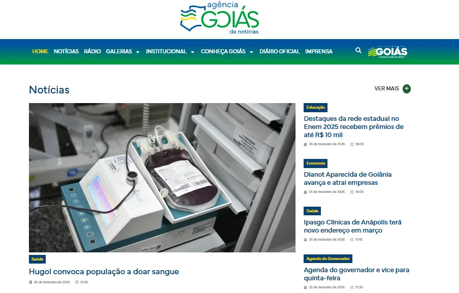 Agência Cora agora é Agência Goiás de Notícias
