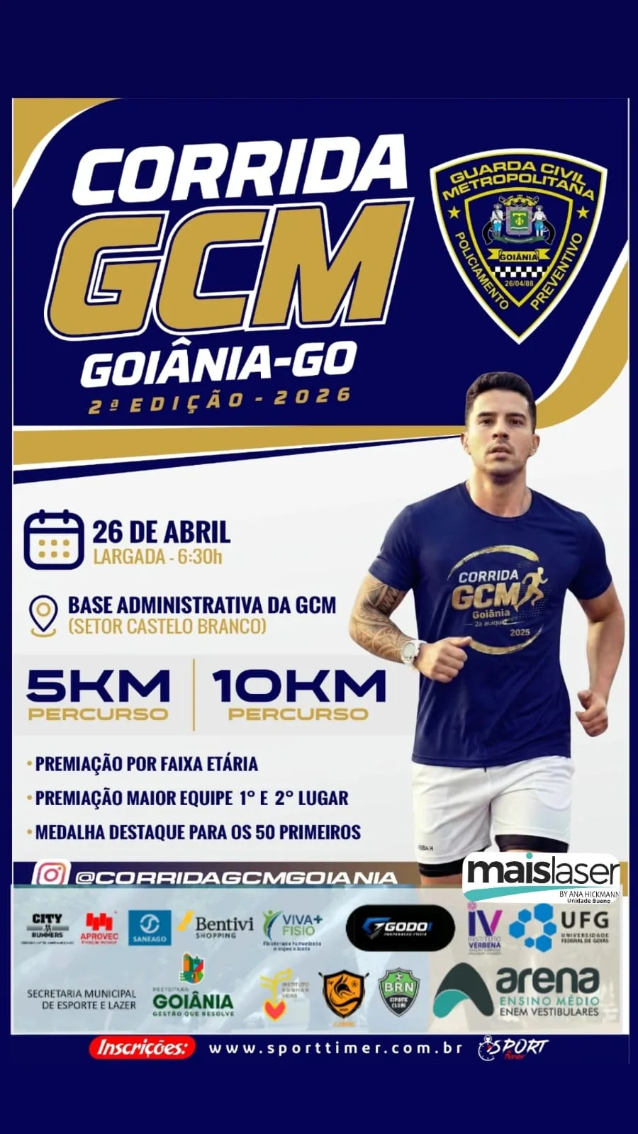 Goiânia recebe 2ª edição da Corrida da GCM neste domingo (26/4)