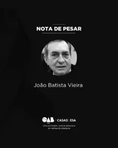OAB-GO lamenta o falecimento de João Batista Vieira