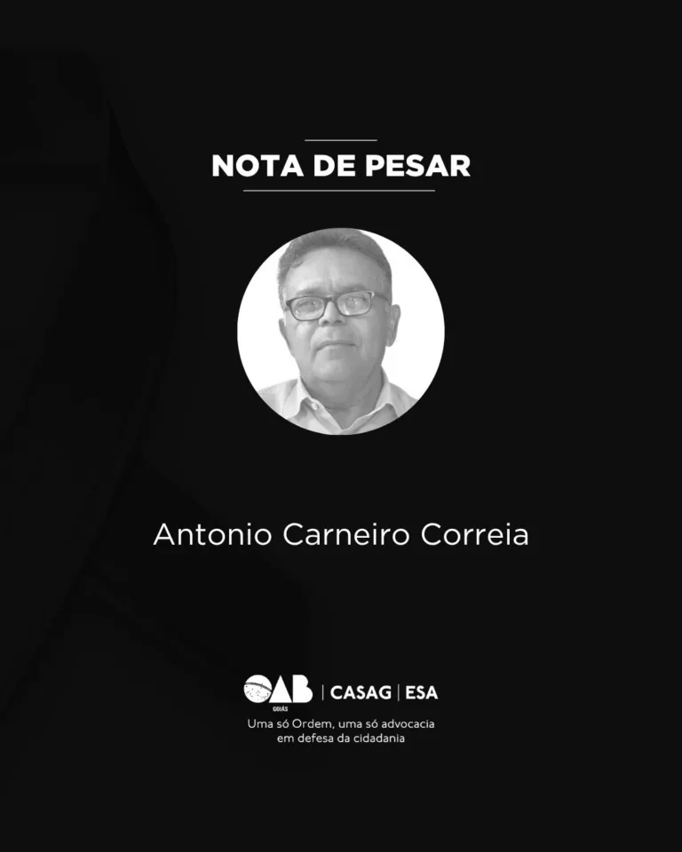 OAB-GO lamenta o falecimento do advogado Antonio Carneiro Correia