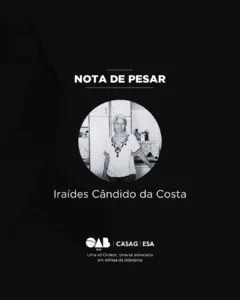OAB-GO lamenta o falecimento de Iraídes Cândido da Costa