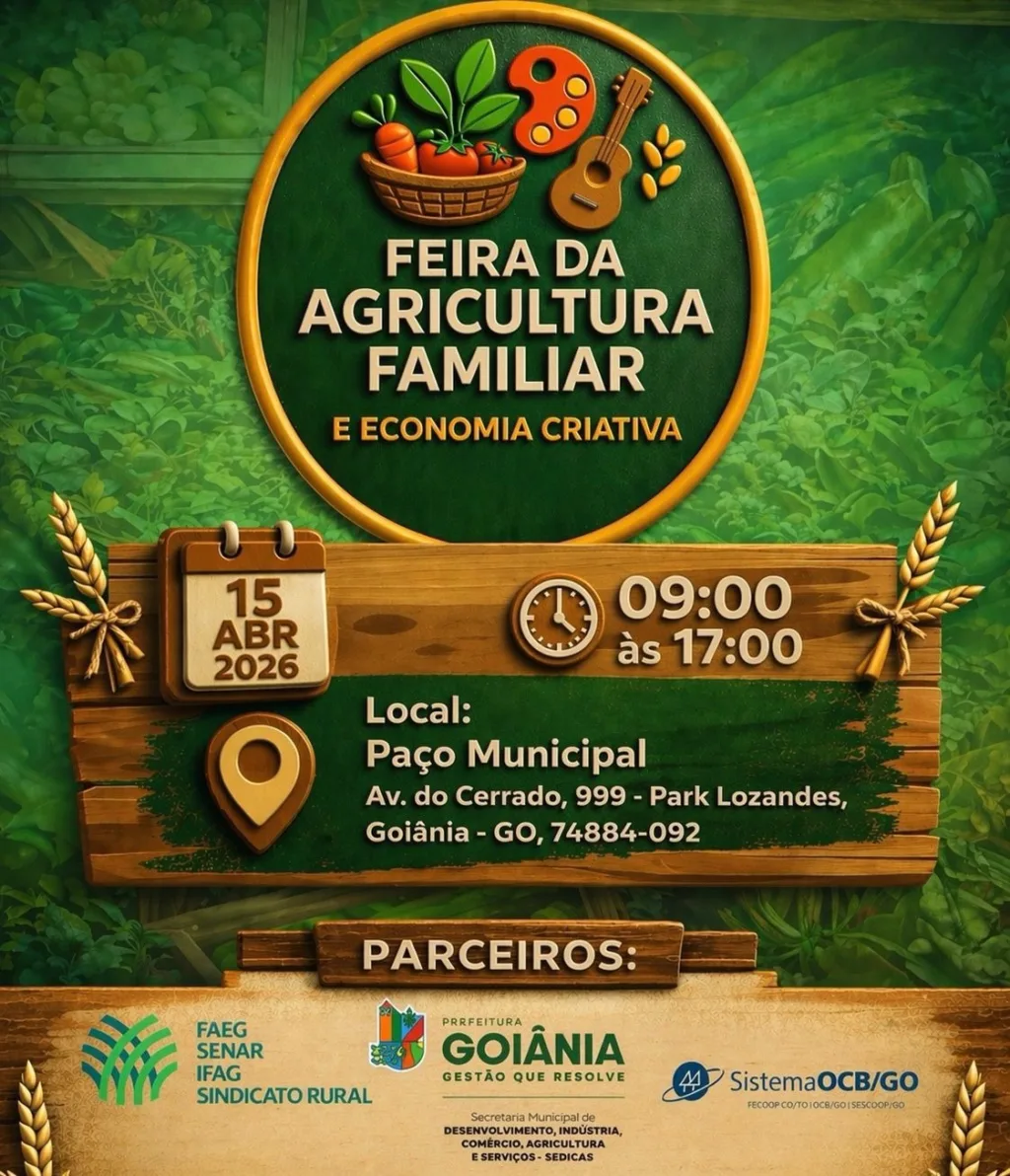 Feira da Agricultura Familiar reúne produtores e cooperativas no Paço Municipal nesta quarta-feira (15/4)