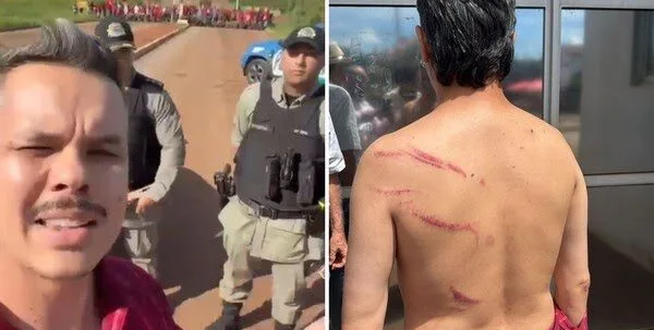 Registro do ato do MST em Santa Helena de Goiás, onde ocorreu a detenção do vereador