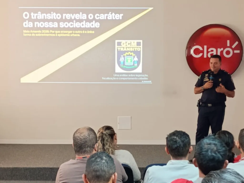 GCM realiza ações educativas de trânsito durante campanha Maio Amarelo