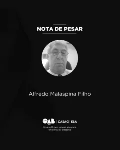 OAB-GO lamenta o falecimento do advogado Alfredo Malaspina Filho