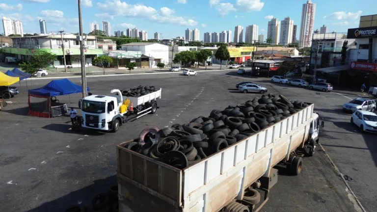 Amma já destinou mais de 140 toneladas de pneus inservíveis para a logística reversa em Goiânia
