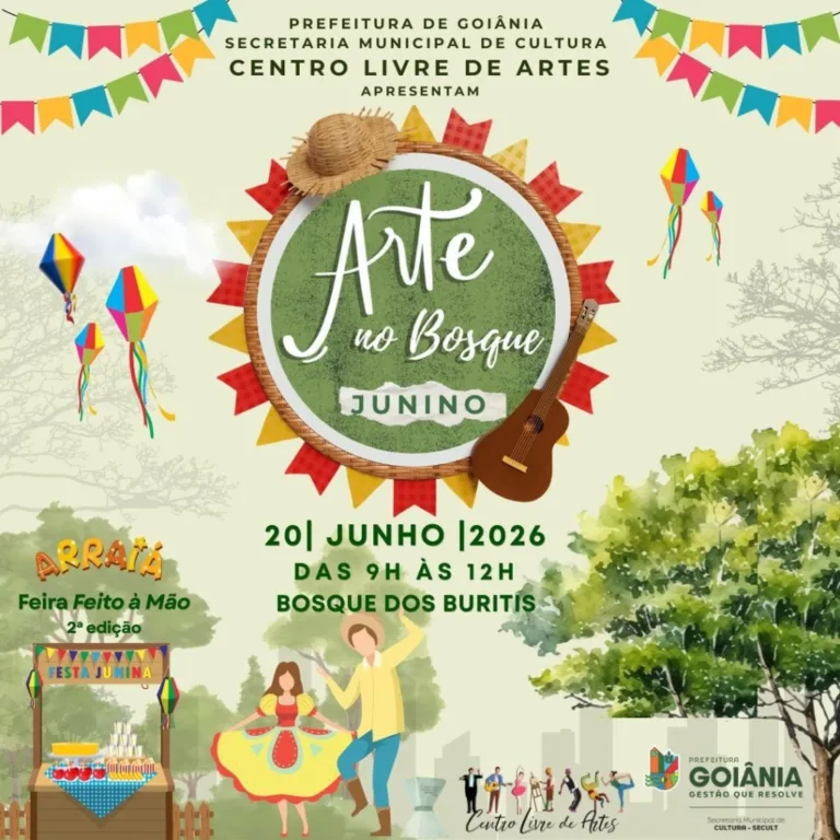Arte no Bosque Junino leva apresentações artísticas e feira de artesanato ao Bosque dos Buritis