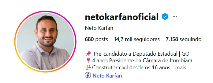 Juiz manda Instagram reativar perfil de pré-candidato a deputado estadual suspenso sem justificativa