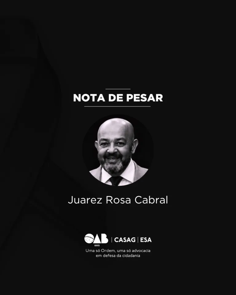 OAB-GO lamenta o falecimento do advogado Juarez Rosa Cabral