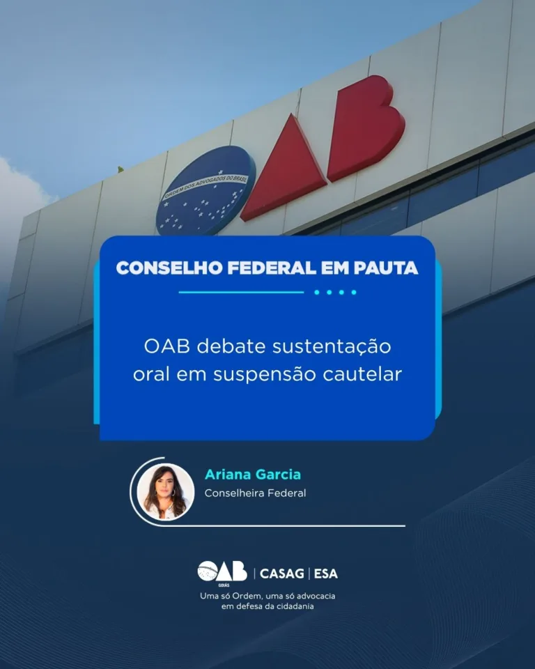 Conselho Federal: OAB debate sustentação oral em suspensão cautelar