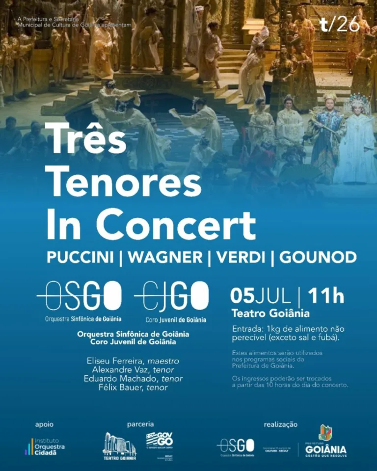 Prefeitura de Goiânia celebra Batismo Cultural da capital com dois concertos gratuitos