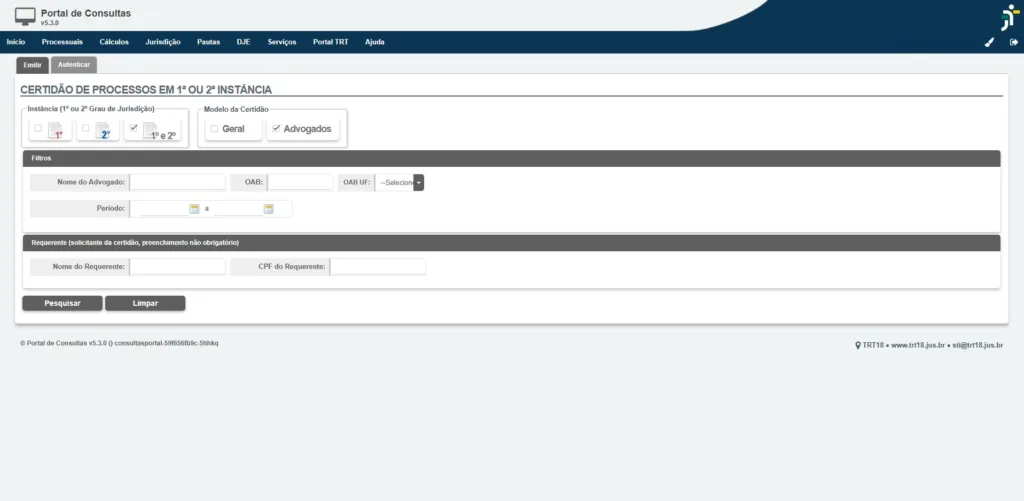 TRT-GO libera emissão on-line de certidão que comprova atuação de advogados em processos