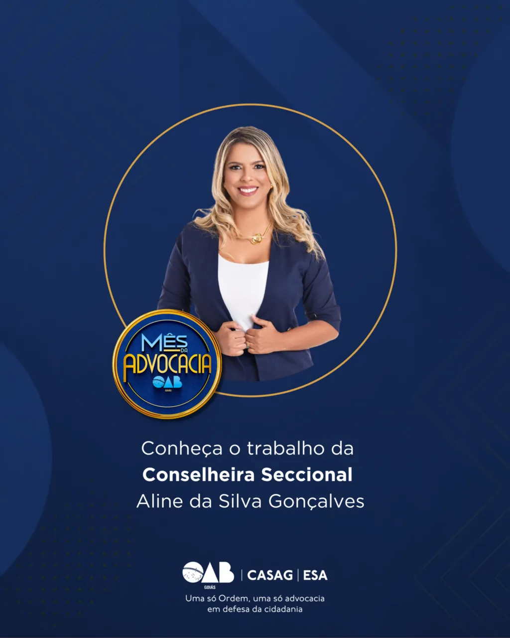 Mês da Advocacia: conheça a conselheira Aline da Silva Gonçalves