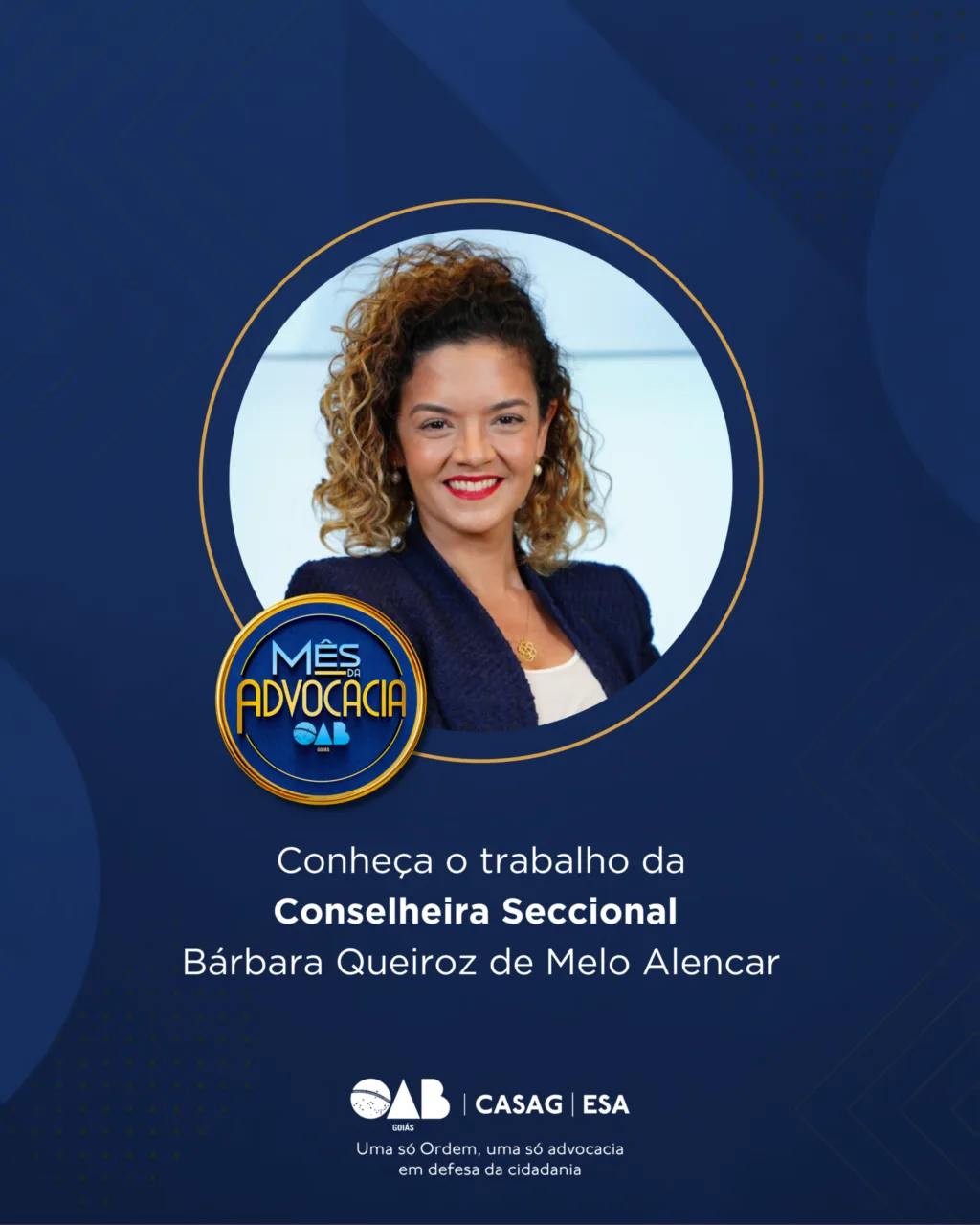 Mês da Advocacia: conheça a conselheira Bárbara Queiroz de Melo Alencar