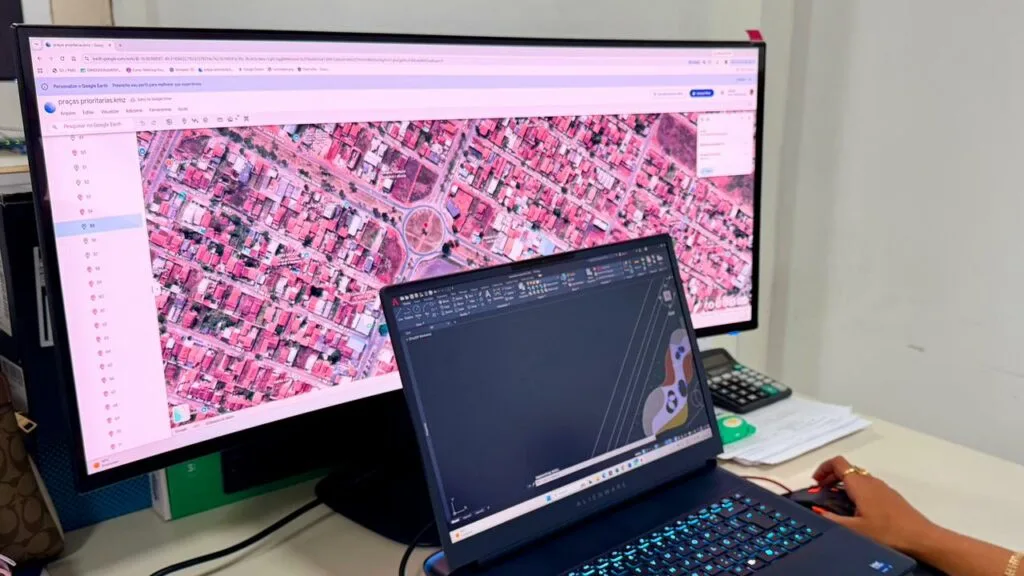 Equipes da Comurg usam inteligência artificial para projetar áreas verdes