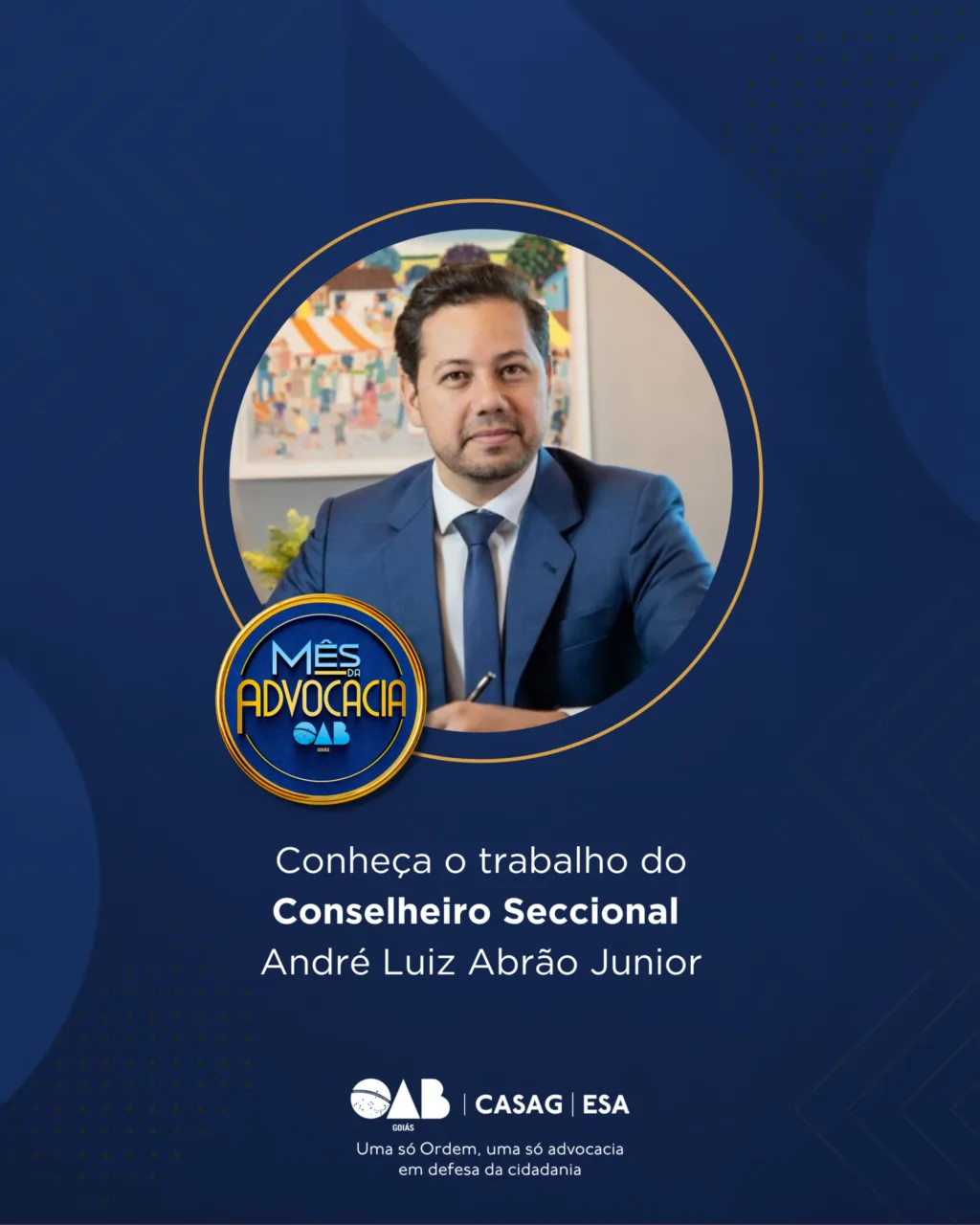Mês da Advocacia: conheça o conselheiro André Luiz Abrão Junior