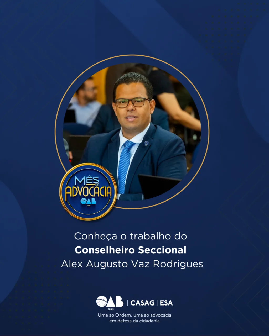 Mês da Advocacia: conheça o conselheiro Alex Augusto Vaz Rodrigues