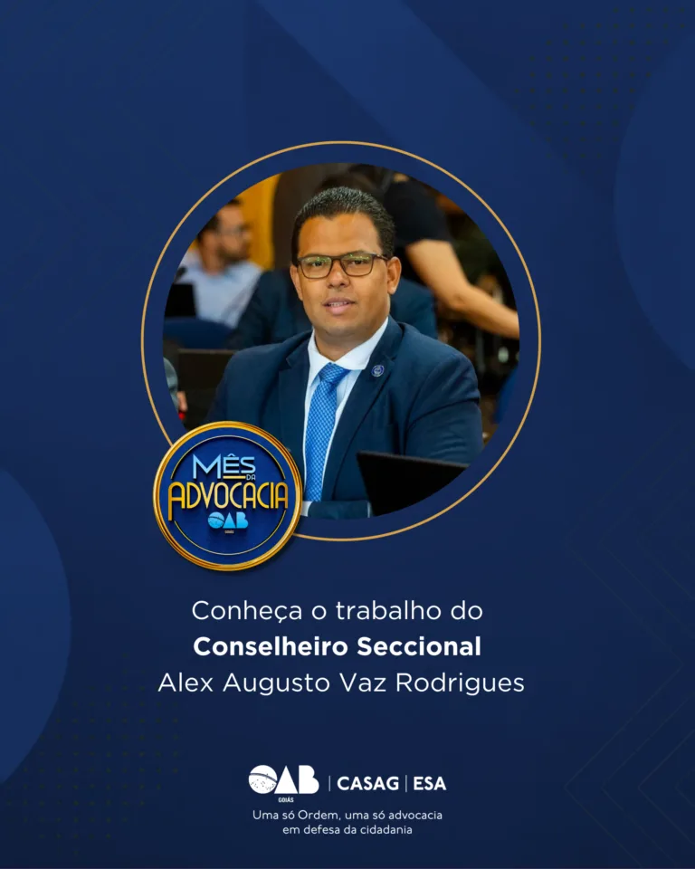 Mês da Advocacia: conheça o conselheiro Alex Augusto Vaz Rodrigues
