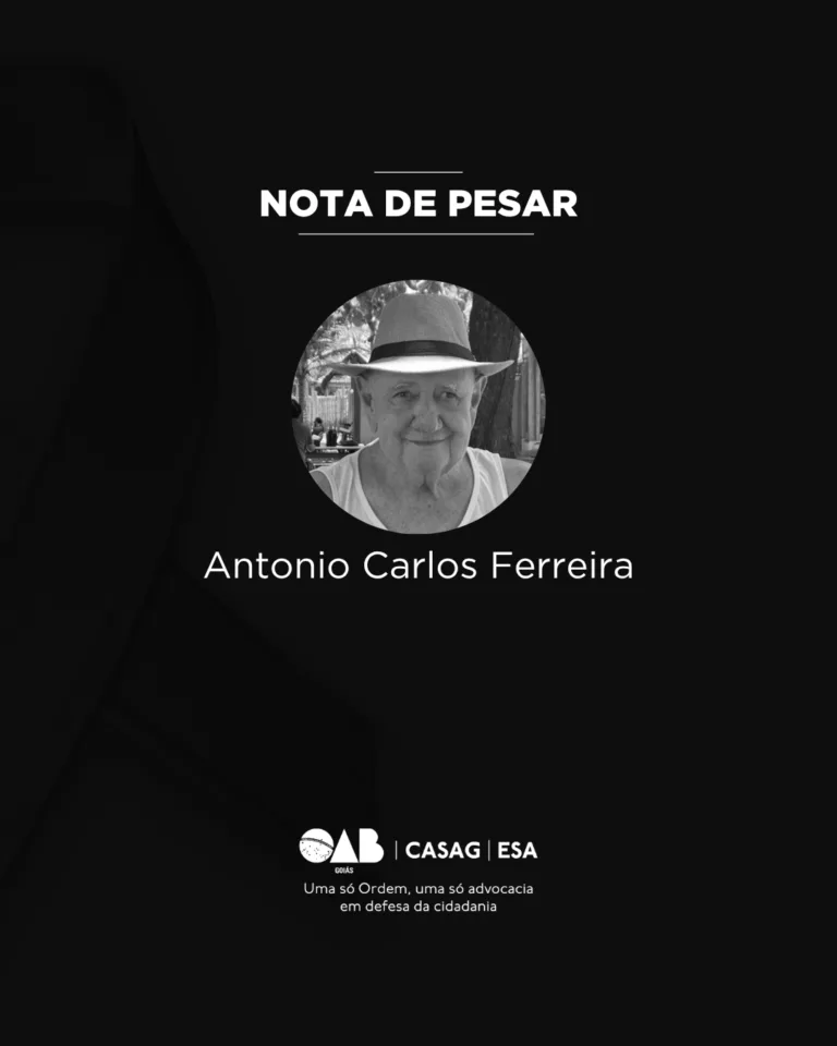 OAB-GO lamenta o falecimento de Antonio Carlos Ferreira, pai da ex-conselheira Lisa Fabiana