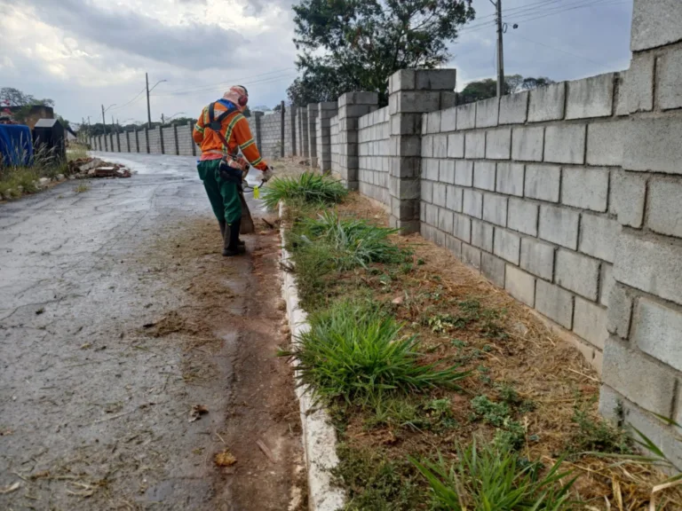 Equipes da Companhia de Urbanização de Goiânia fazem manutenção no