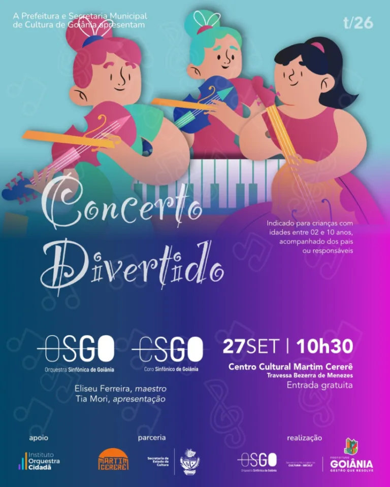 Goiânia recebe Concerto Divertido da Orquestra Sinfônica em 27 de