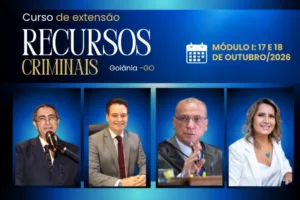 Roberto Serra, confirma, além de desembargadores, Luciana Calil como professora convidada para o curso de Recursos Criminais