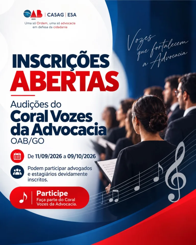 Projeto musical Vozes da Advocacia abre inscrições até 9 de
