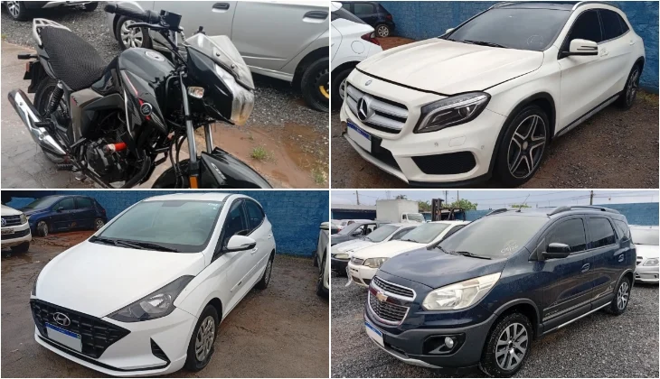 Leilão do TJGO terá 347 veículos, de Gol a Mercedes, com lances a partir de R$ 911,90