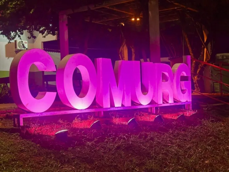 Companhia de Urbanização de Goiânia ilumina sede para marcar o