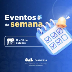 OAB-GO divulga agenda com congressos, cursos e debates de 12
