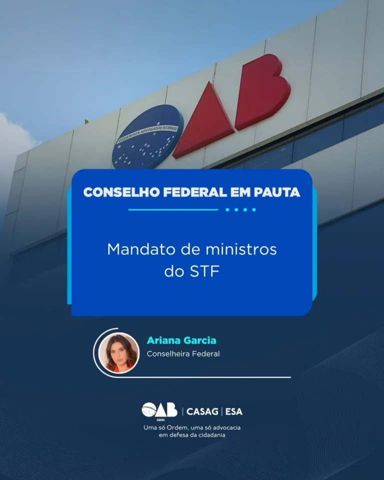 OAB-GO marca sessão pública para discutir mandato de ministros do