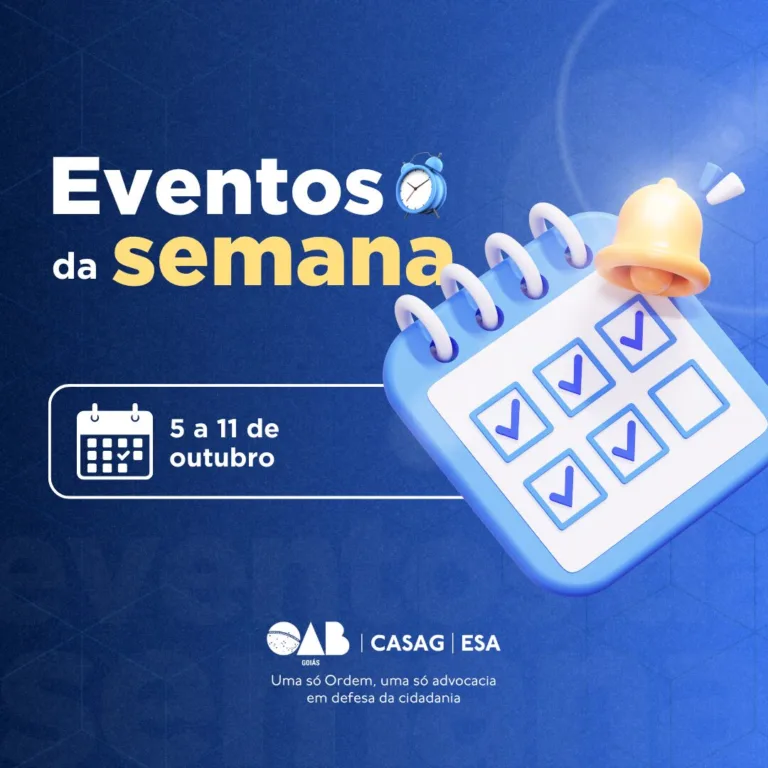 OAB-GO promove eventos sobre Justiça e tecnologia entre 5 e